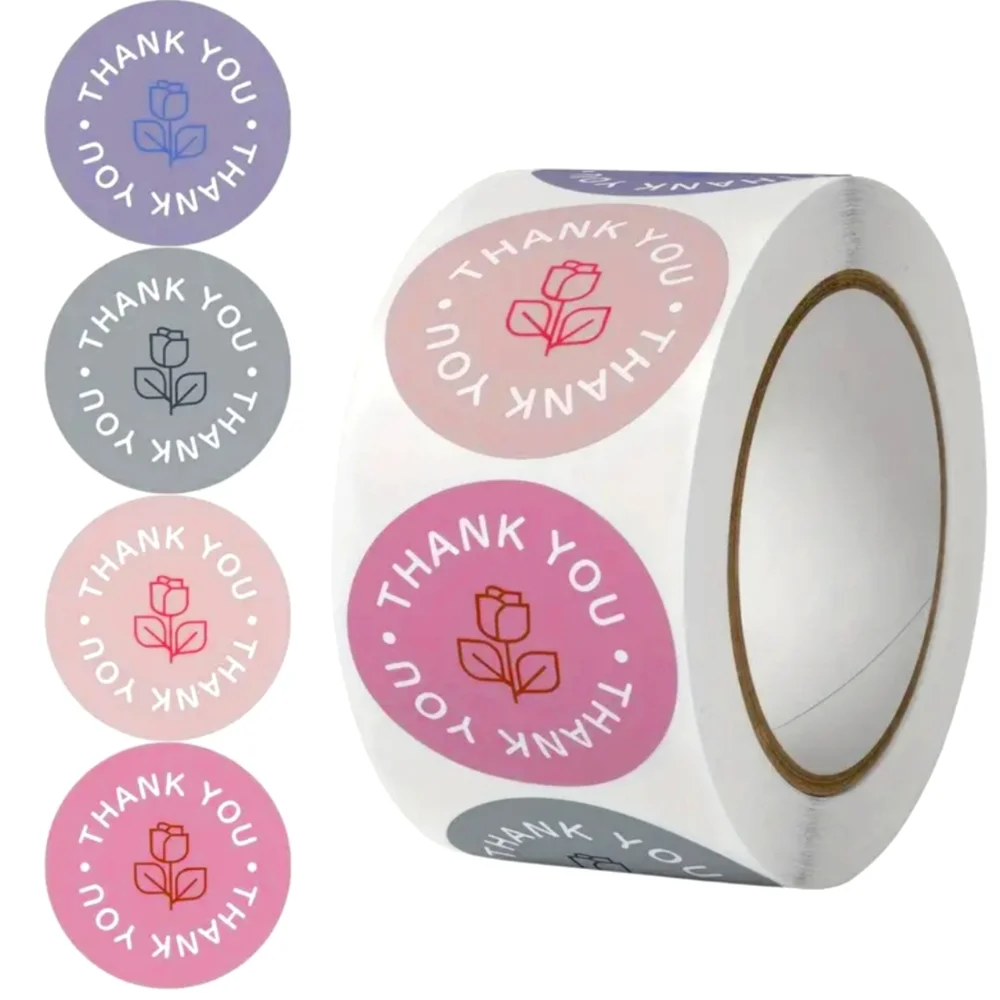 New Thank You Multicolor Stickers